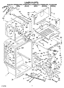 LINER Diagram and Parts List for KTRA22ELSS01  KitchenAid Refrigerator