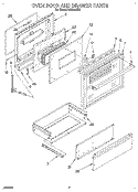 OVEN DOOR AND DRAWER Diagram and Parts List for SGS395XX1  Roper Range