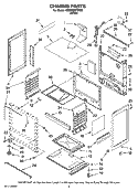CHASSIS PARTS Diagram and Parts List for CGRP305TDW0  Magic Chef Range