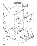 CABINET Diagram and Parts List for ET20AKXLWR3  Whirlpool Refrigerator