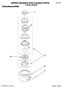 UPPER HOUSING AND FLANGE PARTS Diagram and Parts List for KCDB250G2  KitchenAid Food Waste Disposer