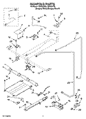MANIFOLD PARTS Diagram and Parts List for TGP305TT0  Estate Range