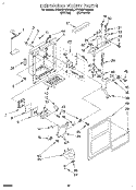 DISPENSER FRONT Diagram and Parts List for 4YED22PWBW00  Whirlpool Refrigerator