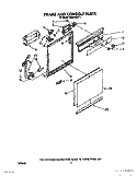 FRAME AND CONSOLE Diagram and Parts List for DU8016XX1  Whirlpool Dishwasher