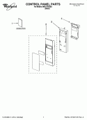 CONTROL PANEL PARTS Diagram and Parts List for MH2175XSB3  Whirlpool Microwave