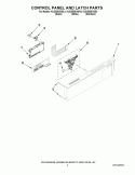 CONTROL PANEL AND LATCH PARTS Diagram and Parts List for KUDS50SVBL4  KitchenAid Dishwasher