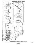 PUMP AND MOTOR Diagram and Parts List for DU3014XL1  Whirlpool Dishwasher
