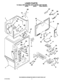 LINER PARTS Diagram and Parts List for WRT771REYB00  Whirlpool Refrigerator
