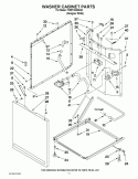 WASHER CABINET PARTS Diagram and Parts List for WET3300XQ0  Whirlpool Washer Dryer Combo
