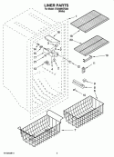 LINER PARTS Diagram and Parts List for EV250NXRQ04  Whirlpool Freezer