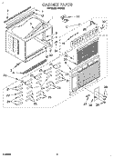 CABINET Diagram and Parts List for RE253E  Whirlpool Air Conditioner