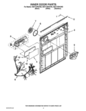 INNER DOOR PARTS Diagram and Parts List for WDT770PAYW2  Whirlpool Dishwasher