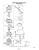 PUMP AND MOTOR Diagram and Parts List for DU7400XS3  Whirlpool Dishwasher
