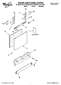 DOOR AND PANEL PARTS Diagram and Parts List for DU1101XTPB9  Whirlpool Dishwasher