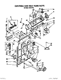 CONTROLS AND REAR PANEL Diagram and Parts List for LA5599XPW4  Whirlpool Washer