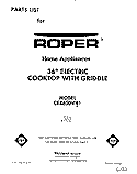 SECTION Diagram and Parts List for CEX650VW1  Roper Range