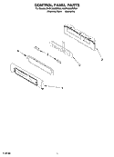 CONTROL PANEL PARTS Diagram and Parts List for KEBV208MMT00  KitchenAid Wall Oven