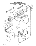 ICEMAKER, LIT/OPTIONAL Diagram and Parts List for KSRB22QXBL00  KitchenAid Refrigerator