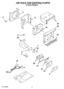 AIR FLOW AND CONTROL PARTS Diagram and Parts List for ACQ062PS6  Whirlpool Air Conditioner