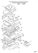REFRIGERATOR SHELF Diagram and Parts List for 4YED25DQFN03  Whirlpool Refrigerator