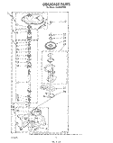 GEARCASE Diagram and Parts List for LA6300XTF0  Whirlpool Washer