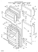 DOOR Diagram and Parts List for ET14JKXJN00  Whirlpool Refrigerator