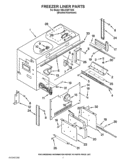 FREEZER LINER PARTS Diagram and Parts List for KBLO36FTX05  KitchenAid Refrigerator