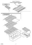 SHELF Diagram and Parts List for 8VET16GKGW01  Whirlpool Refrigerator
