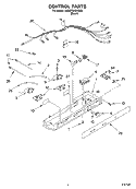 CONTROL Diagram and Parts List for 3XED7SHGKB00  Whirlpool Refrigerator