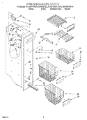 FREEZER LINER Diagram and Parts List for KSRB25FHBL00  KitchenAid Refrigerator