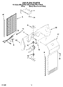 AIR FLOW PARTS Diagram and Parts List for ES5LHAXSQ01  Whirlpool Refrigerator