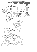 MACHINE BASE Diagram and Parts List for LSN8244BN0  Whirlpool Washer