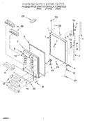 REFRIGERATOR DOOR Diagram and Parts List for KTRS25KGWH01  KitchenAid Refrigerator