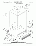 CABINET PARTS Diagram and Parts List for KSRS22MWMS01  KitchenAid Refrigerator