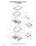 REFRIGERATOR SHELF PARTS Diagram and Parts List for KSSC42QVS03  KitchenAid Refrigerator