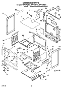 CHASSIS PARTS Diagram and Parts List for VSF315PEMT2  Whirlpool Range