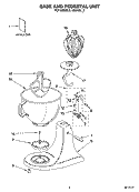 BASE AND PEDESTAL UNIT Diagram and Parts List for KSM120ER0  KitchenAid Mixer