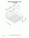 UPPER RACK AND TRACK PARTS Diagram and Parts List for 7GU3200XTVY2  Whirlpool Dishwasher