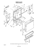 DOOR Diagram and Parts List for DU1099XT2  Whirlpool Dishwasher