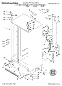 CABINET Diagram and Parts List for KSBS20QEAL1  KitchenAid Refrigerator