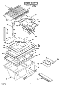SHELF PARTS, OPTIONAL PARTS Diagram and Parts List for ST18HPXKQ03  Whirlpool Refrigerator