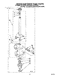 BRAKE AND DRIVE TUBE Diagram and Parts List for LSN7233BN0  Whirlpool Washer