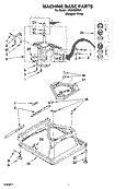MACHINE BASE PARTS Diagram and Parts List for LSQ9030PQ4  Whirlpool Washer