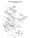 COOKTOP AND MANIFOLD , LITERATURE AND OPTIONAL Diagram and Parts List for FGP310VL0  Whirlpool Range
