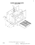 CABINET AND HINGE Diagram and Parts List for RM973PXLT1  Whirlpool Microwave Oven Combo