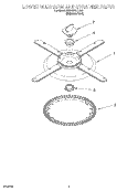 LOWER WASHARM AND STRAINER Diagram and Parts List for KUDS24SEBS0  KitchenAid Dishwasher