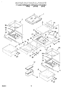 REFRIGERATOR SHELF Diagram and Parts List for KSBS20QEAL1  KitchenAid Refrigerator