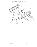 Part Location Diagram of 312505 Whirlpool Control Panel (Almond)