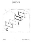 Part Location Diagram of W10276429 Whirlpool Door Handle - White