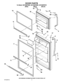 DOOR PARTS Diagram and Parts List for W4TXNWFWB01  Whirlpool Refrigerator